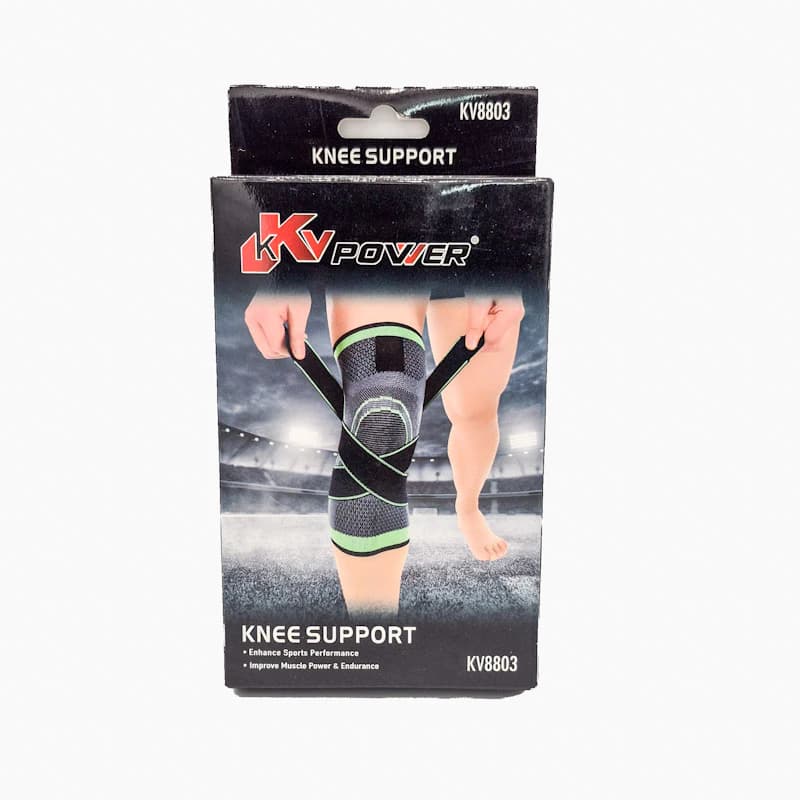 زانوبند کشی KV POWER کد KV8803 | دارای دو بند چسبی ضربدری (Cross-Strap) جهت تثبیت کشکک و لیگامان — تصویر ۲