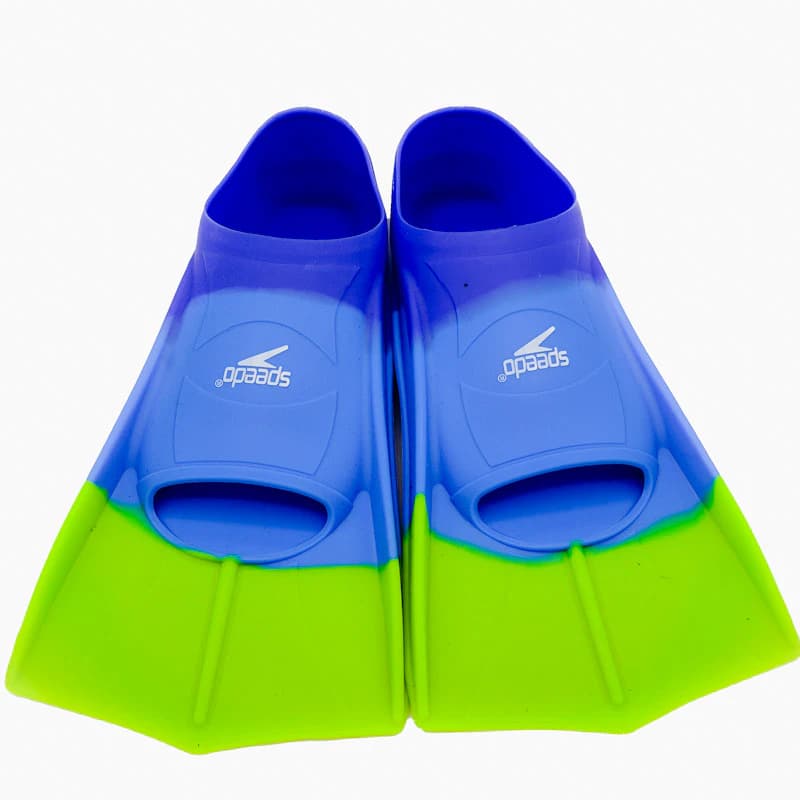 فین شنا قدرتی اسپیدو (Speedo) مدل لاتکس رنگ آبی و سبز — تصویر ۲