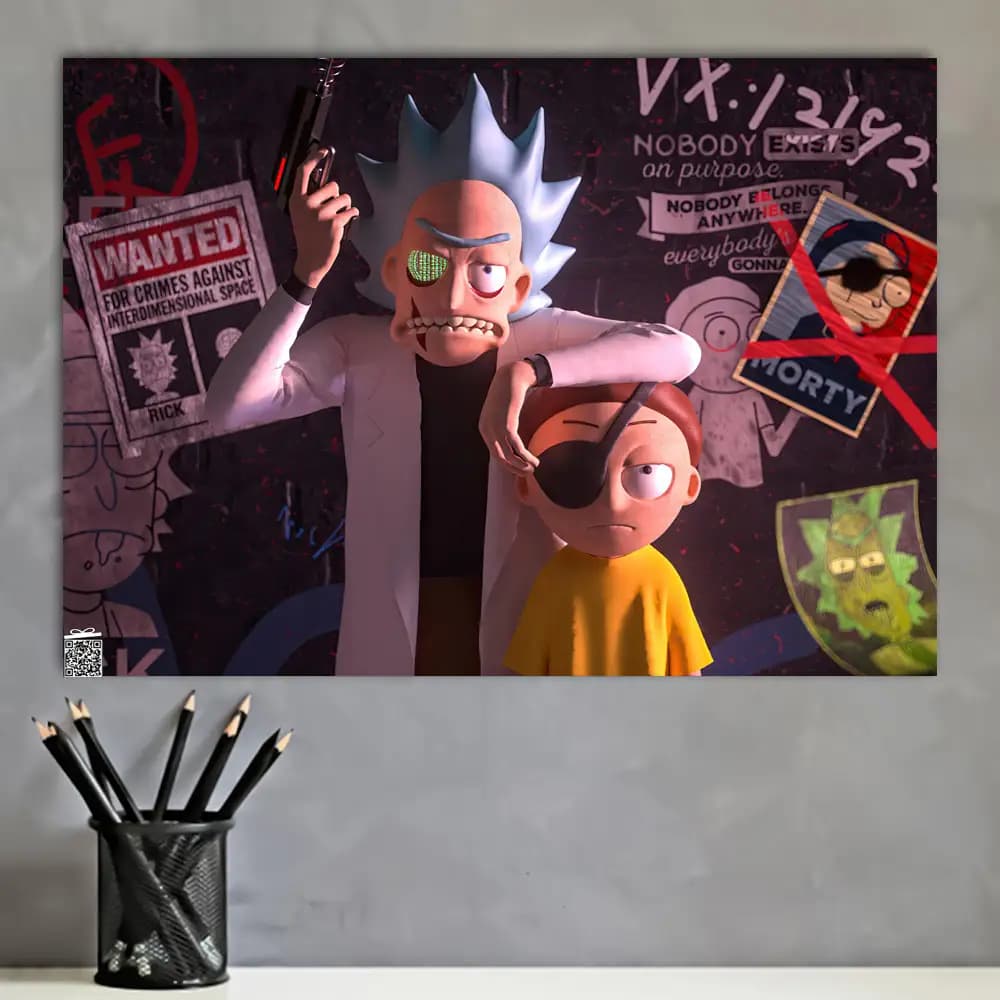 متال پوستر انیمیشن Rick And Morty کد K071 — تصویر ۴