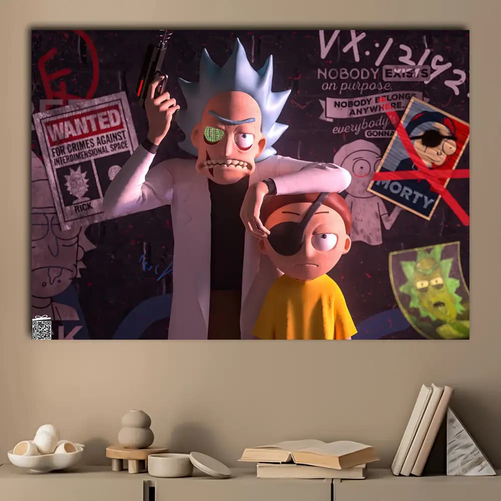 متال پوستر انیمیشن Rick And Morty کد K071 — تصویر ۳