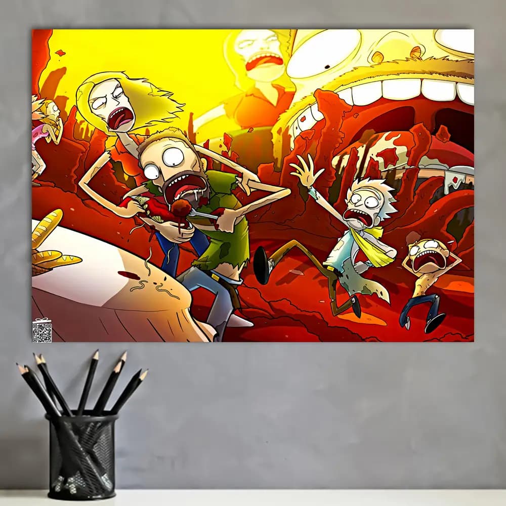 متال پوستر انیمیشن Rick And Morty کد K069 — تصویر ۴