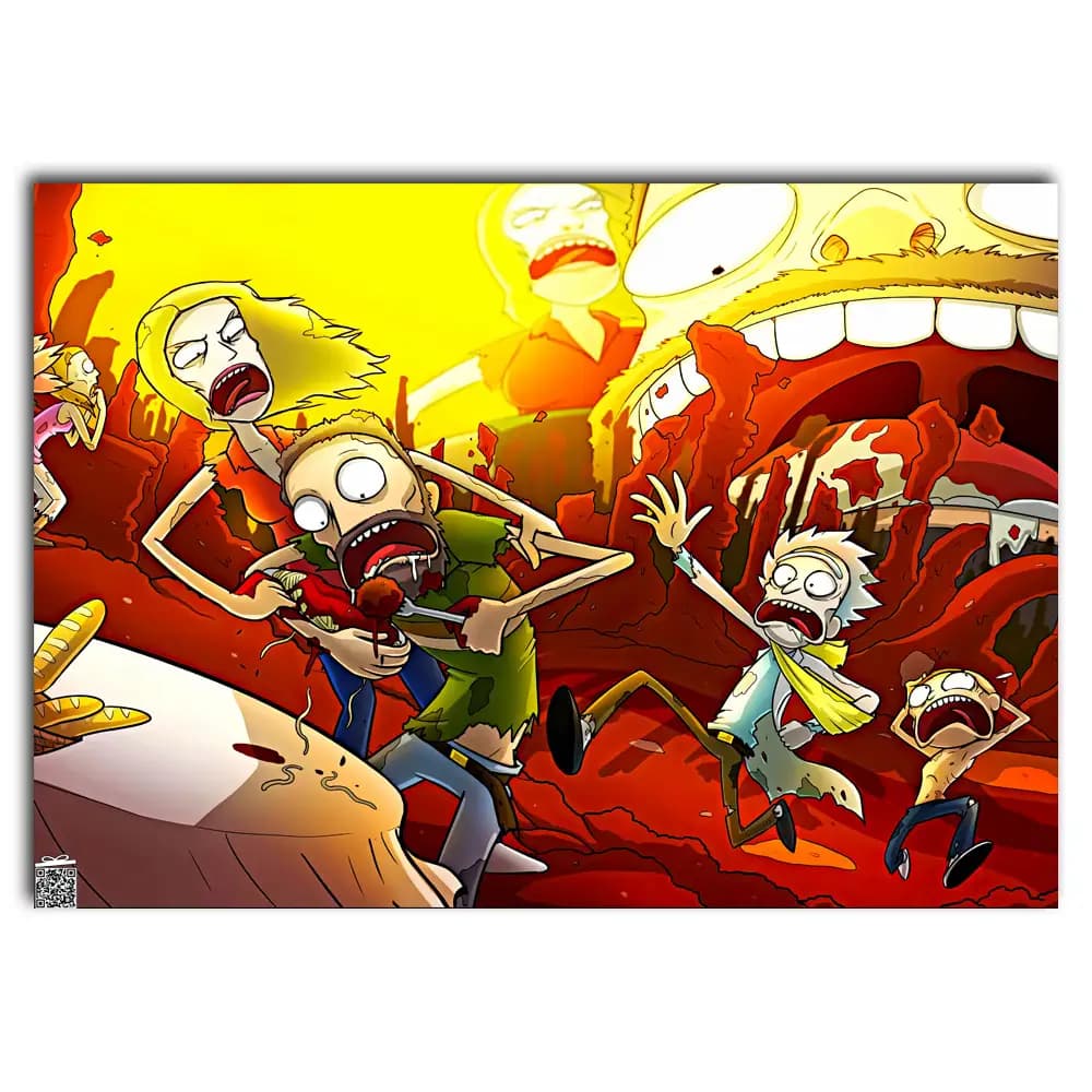 متال پوستر انیمیشن Rick And Morty کد K069 — تصویر ۲