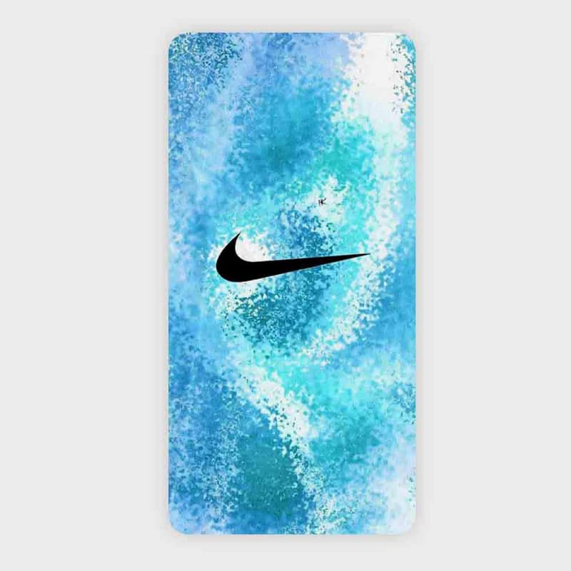 حوله ورزشی نایکی طرح آبرنگی آبی | حوله فیتنس مینیمال Nike 120×60 — تصویر ۲