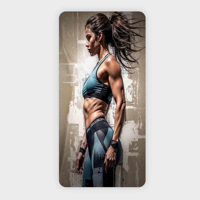 حوله ورزشی طرح Athlete Power | حوله بدنسازی زنانه با کیفیت بالا 120×60