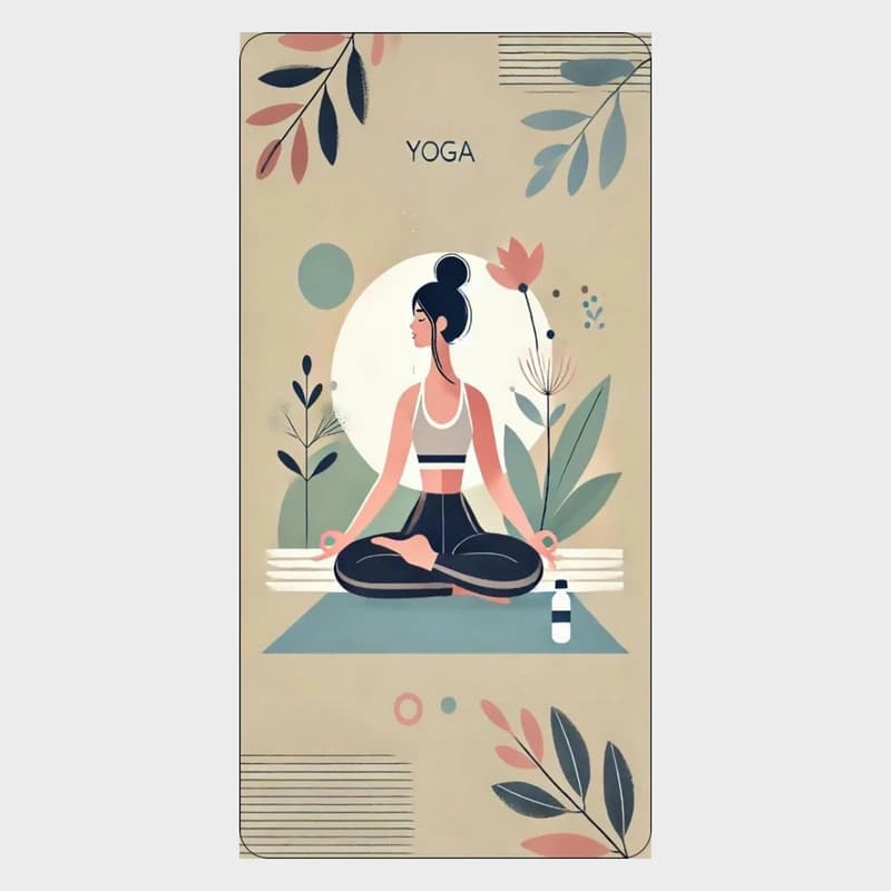 حوله یوگا طرح Zen Yoga | حوله باشگاهی مینیمال مخصوص مدیتیشن 120×60 — تصویر ۲