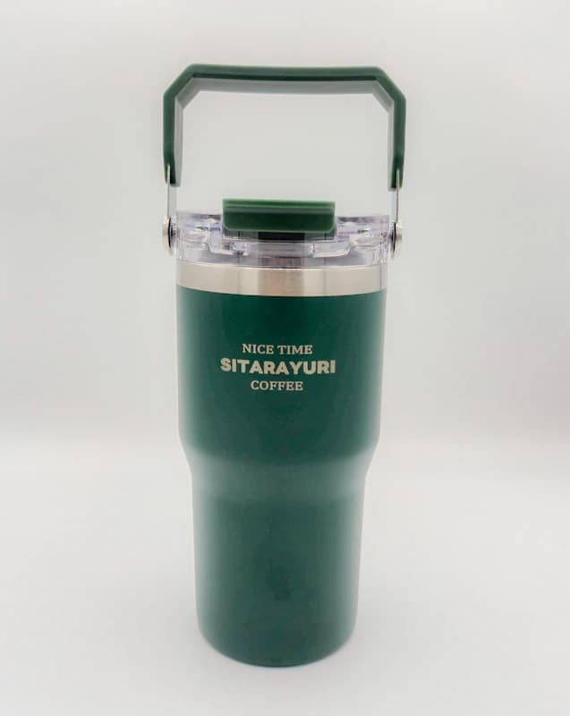 ماگ استیل دو جداره SITARAYURI 600ml | نی‌دار، آسان‌نوش و دستگیره‌دار — تصویر ۶