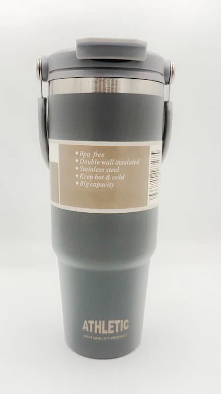 ماگ ورزشی ATHLETIC استیل دو جداره 980ml | حفظ گرم و سرد، نی دار و BPA Free — تصویر ۷