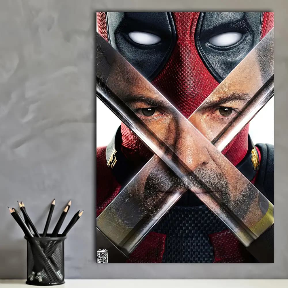 متال پوستر فیلم Deadpool Wolverine کد M012 — تصویر ۳