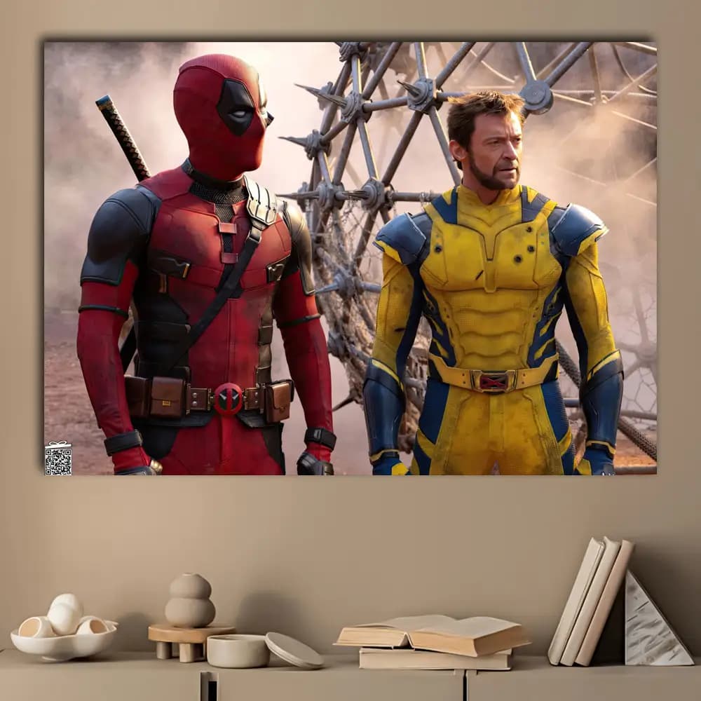 متال پوستر فیلم Deadpool Wolverine کد M009 — تصویر ۳