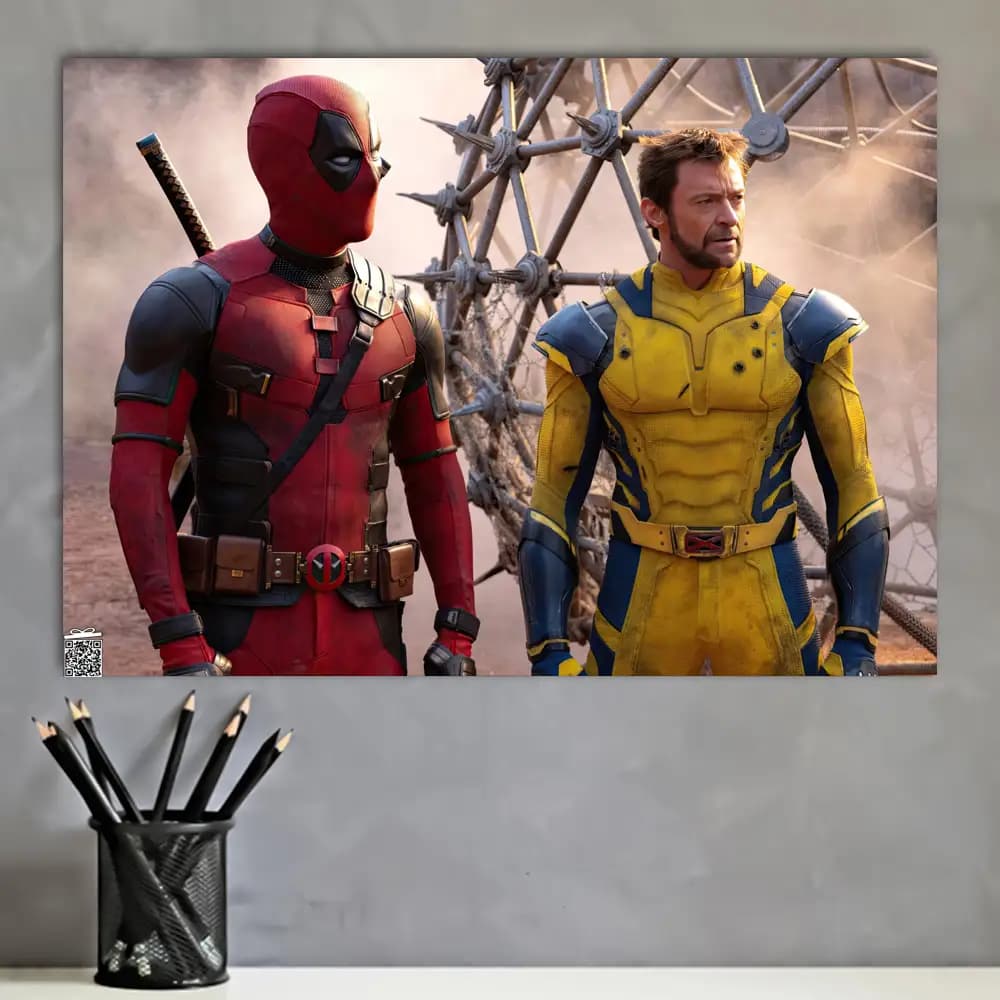 متال پوستر فیلم Deadpool Wolverine کد M009 — تصویر ۴