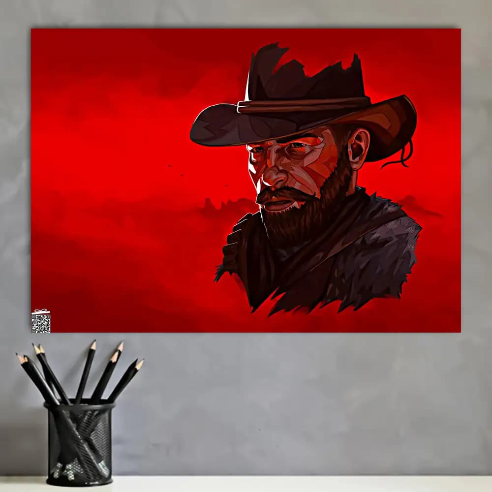 متال پوستر بازی Red Dead Redemption کد G031 — تصویر ۴