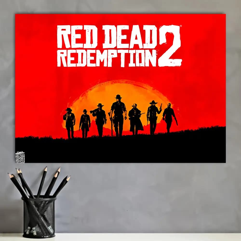 متال پوستر بازی Red Dead Redemption کد G030 — تصویر ۴