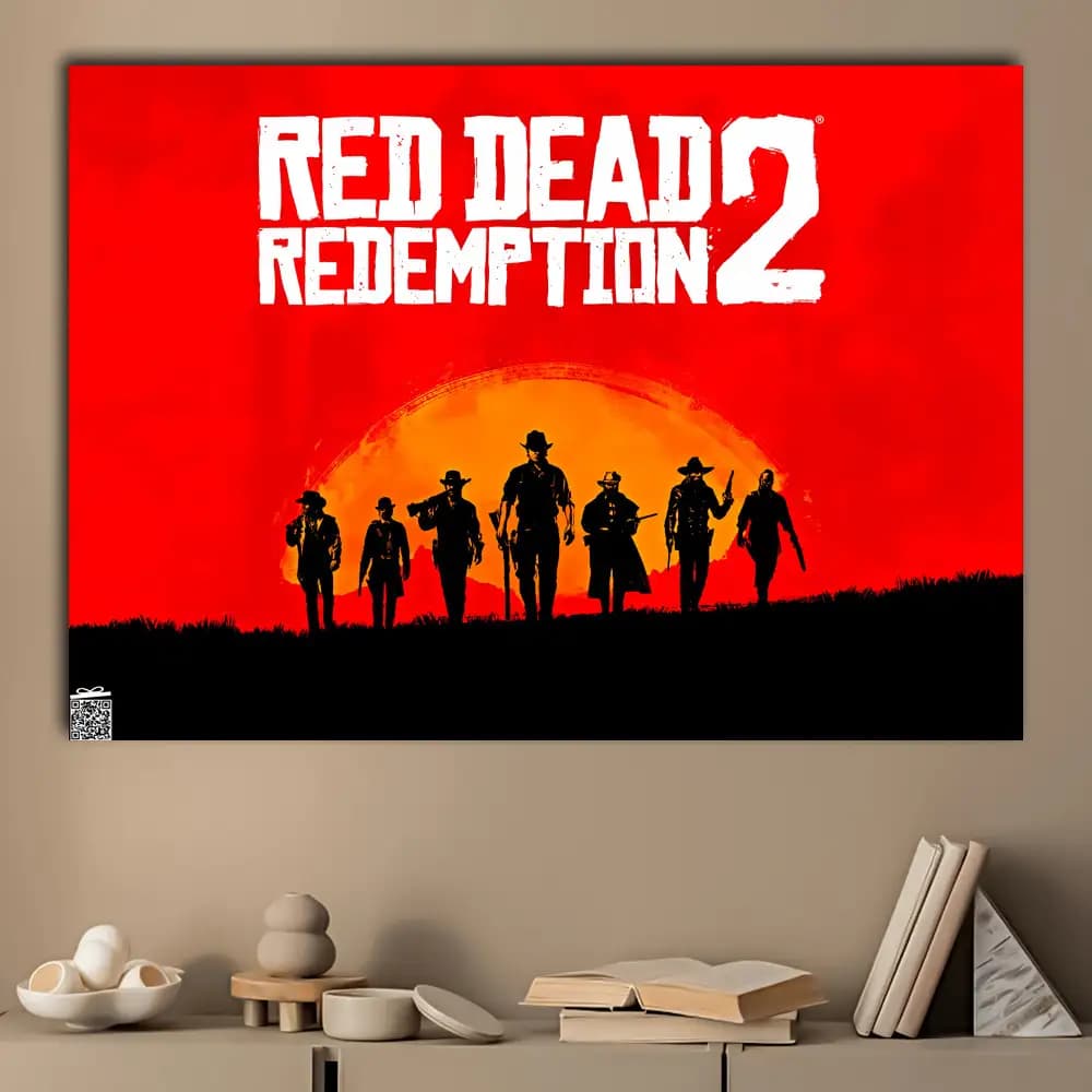 متال پوستر بازی Red Dead Redemption کد G030 — تصویر ۳