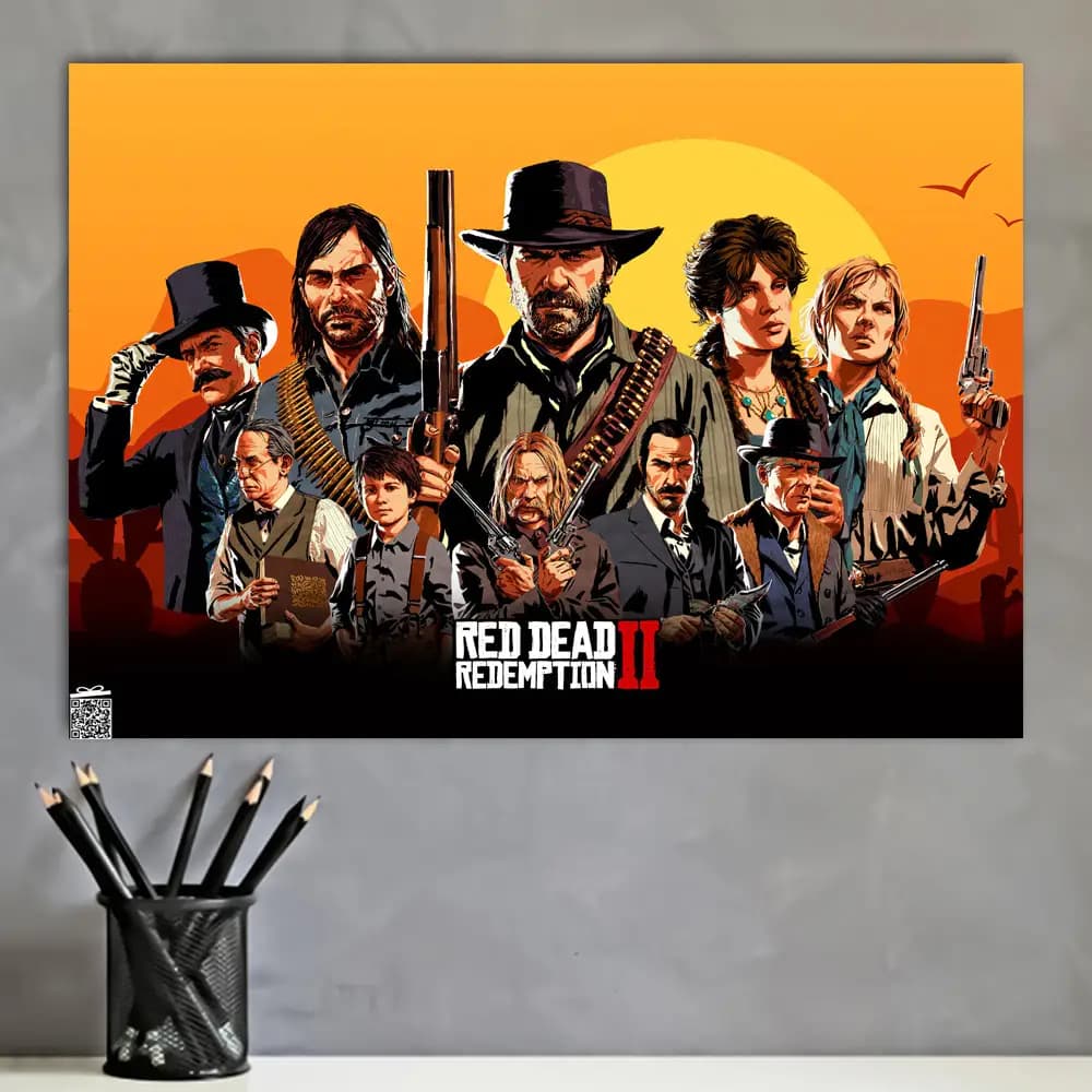 متال پوستر بازی Red Dead Redemption کد G029 — تصویر ۴
