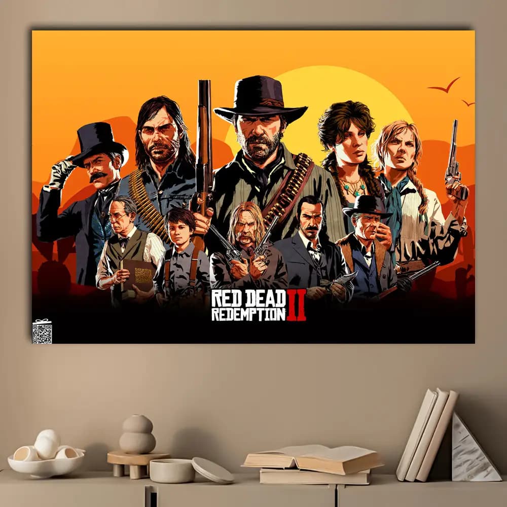 متال پوستر بازی Red Dead Redemption کد G029 — تصویر ۳