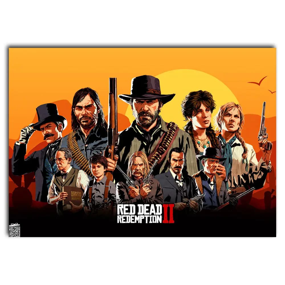 متال پوستر بازی Red Dead Redemption کد G029