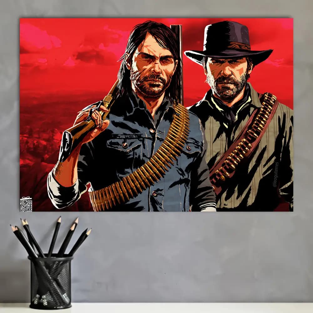 متال پوستر بازی Red Dead Redemption کد G028 — تصویر ۴