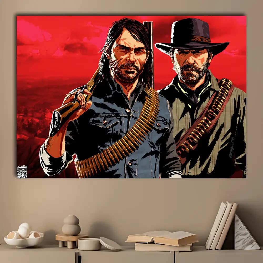 متال پوستر بازی Red Dead Redemption کد G028 — تصویر ۳
