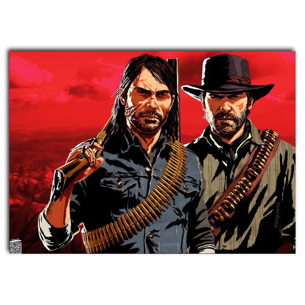 متال پوستر بازی Red Dead Redemption کد G028