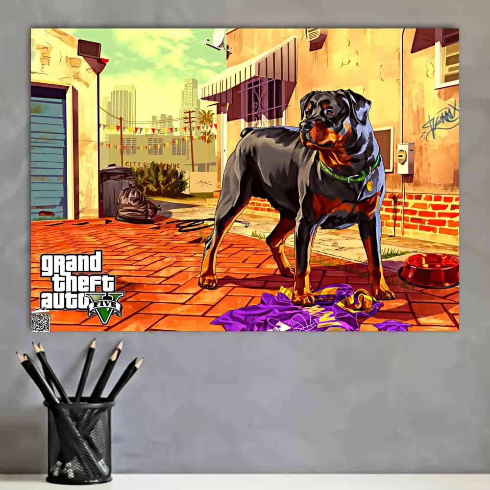 متال پوستر بازی Gta V کد G022 — تصویر ۴
