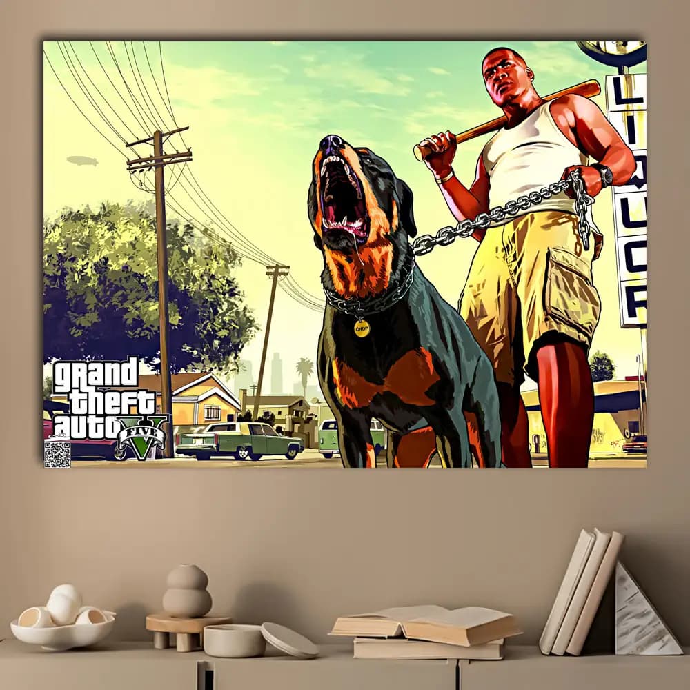 متال پوستر بازی Gta V کد G019 — تصویر ۳