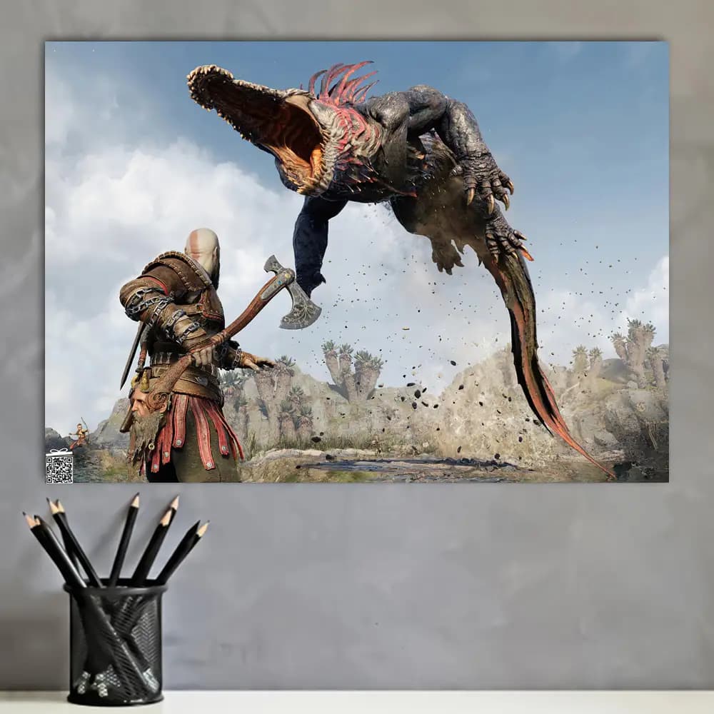 متال پوستر بازی God Of War کد G018 — تصویر ۴