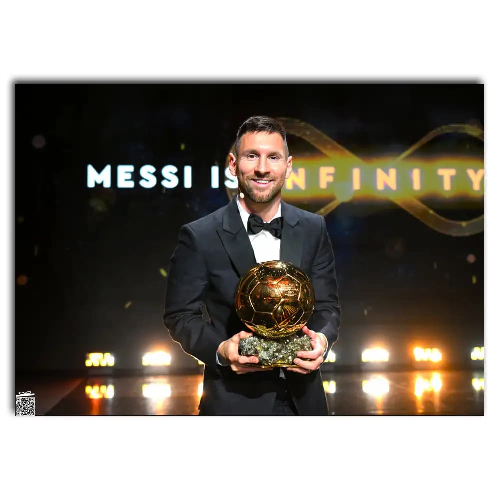 متال پوستر فوتبال Messi کد F011 — تصویر ۲