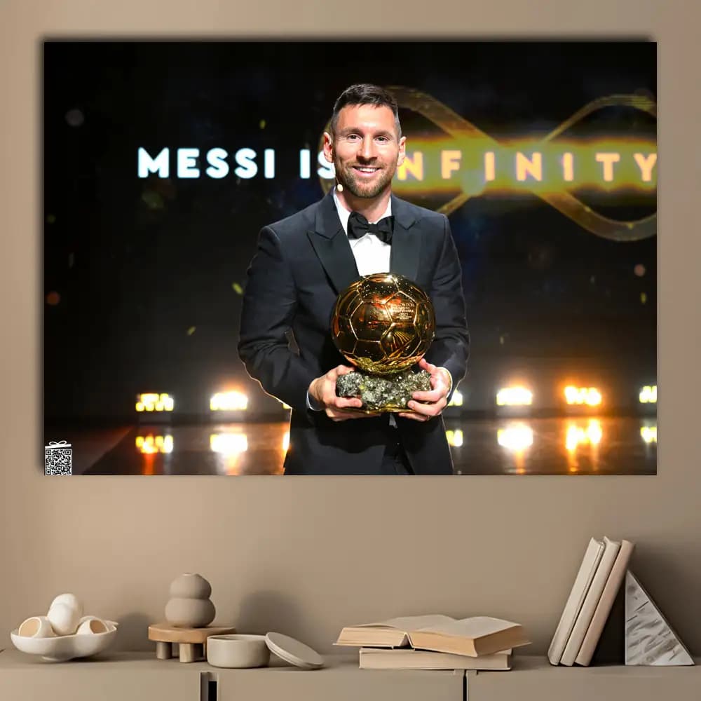 متال پوستر فوتبال Messi کد F011 — تصویر ۳