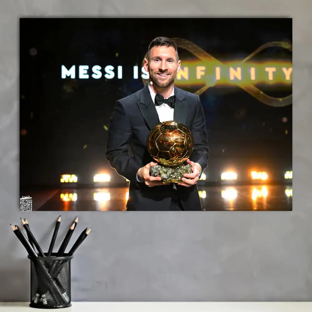 متال پوستر فوتبال Messi کد F011 — تصویر ۴