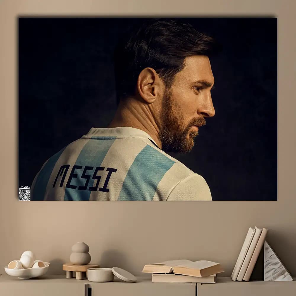 متال پوستر فوتبال Messi کد F010 — تصویر ۳