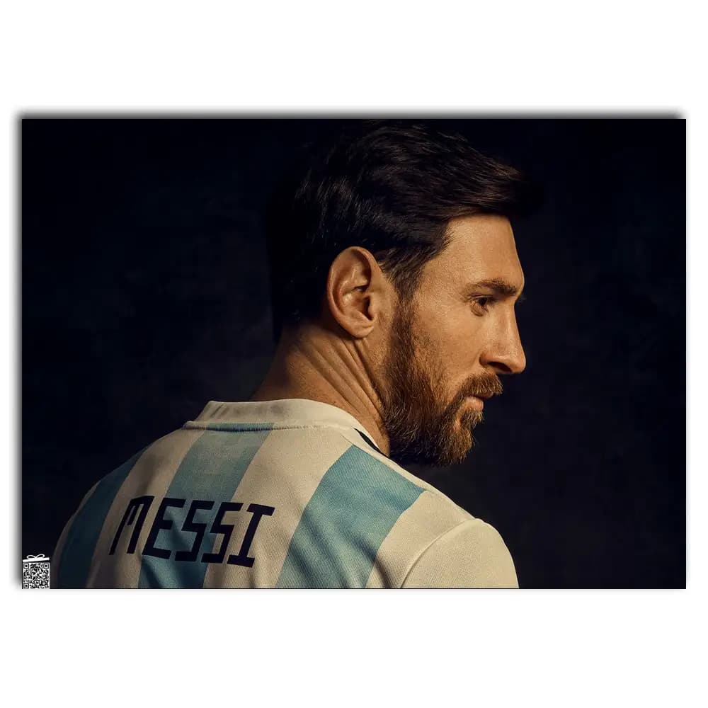 متال پوستر فوتبال Messi کد F010 — تصویر ۲
