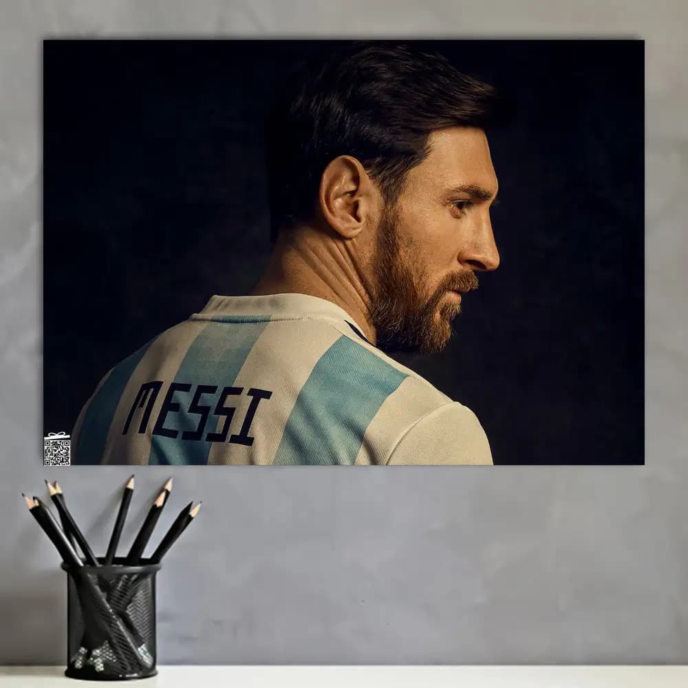 متال پوستر فوتبال Messi کد F010 — تصویر ۴