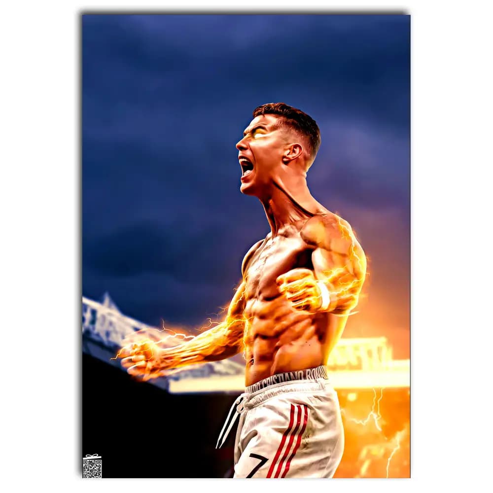 متال پوستر فوتبال CR7 کد F009 — تصویر ۲
