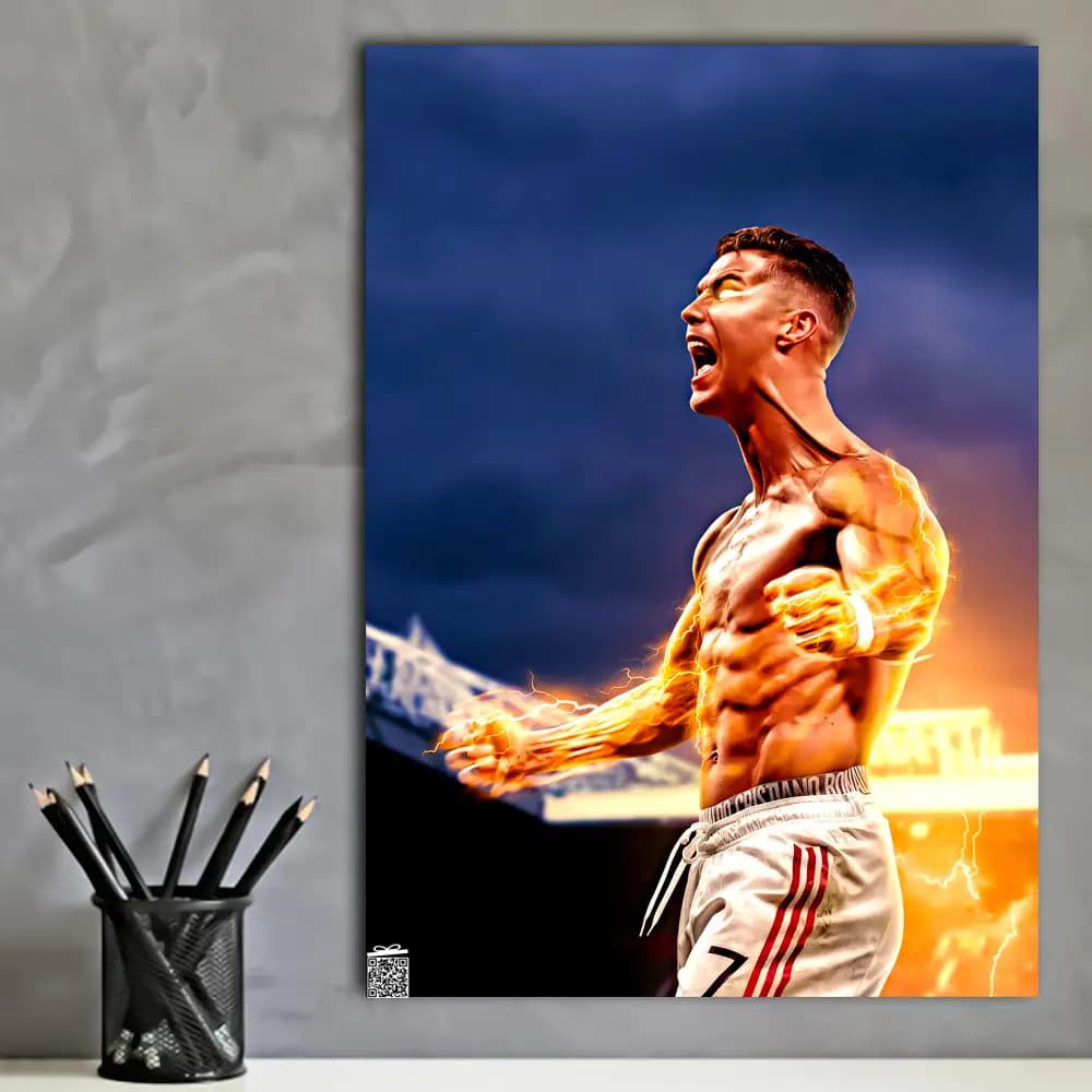 متال پوستر فوتبال CR7 کد F009 — تصویر ۳