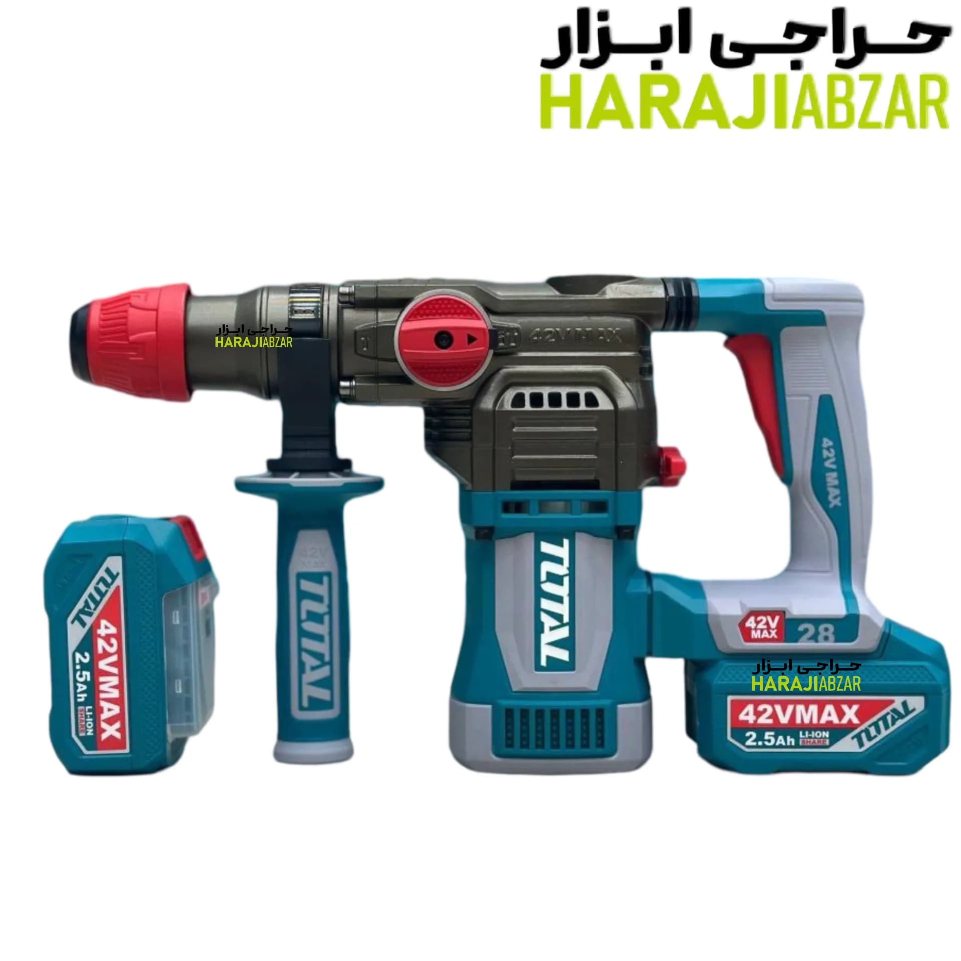 بتن کن شارژی توتال مدل TRHLI422882 با باطری 42 ولت — تصویر ۲