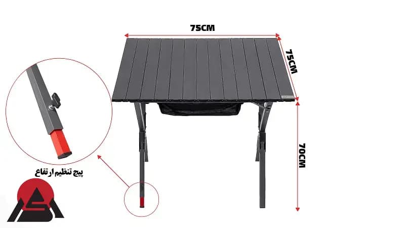 میز کمپینگ آلومینیومی OUTDOOR 2/4 تیتو — تصویر ۹
