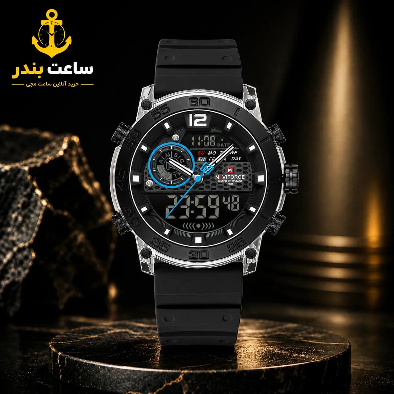 ساعت مچی مردانه اورجینال نیوی فورس NAVIFORCE NF6104 SWB