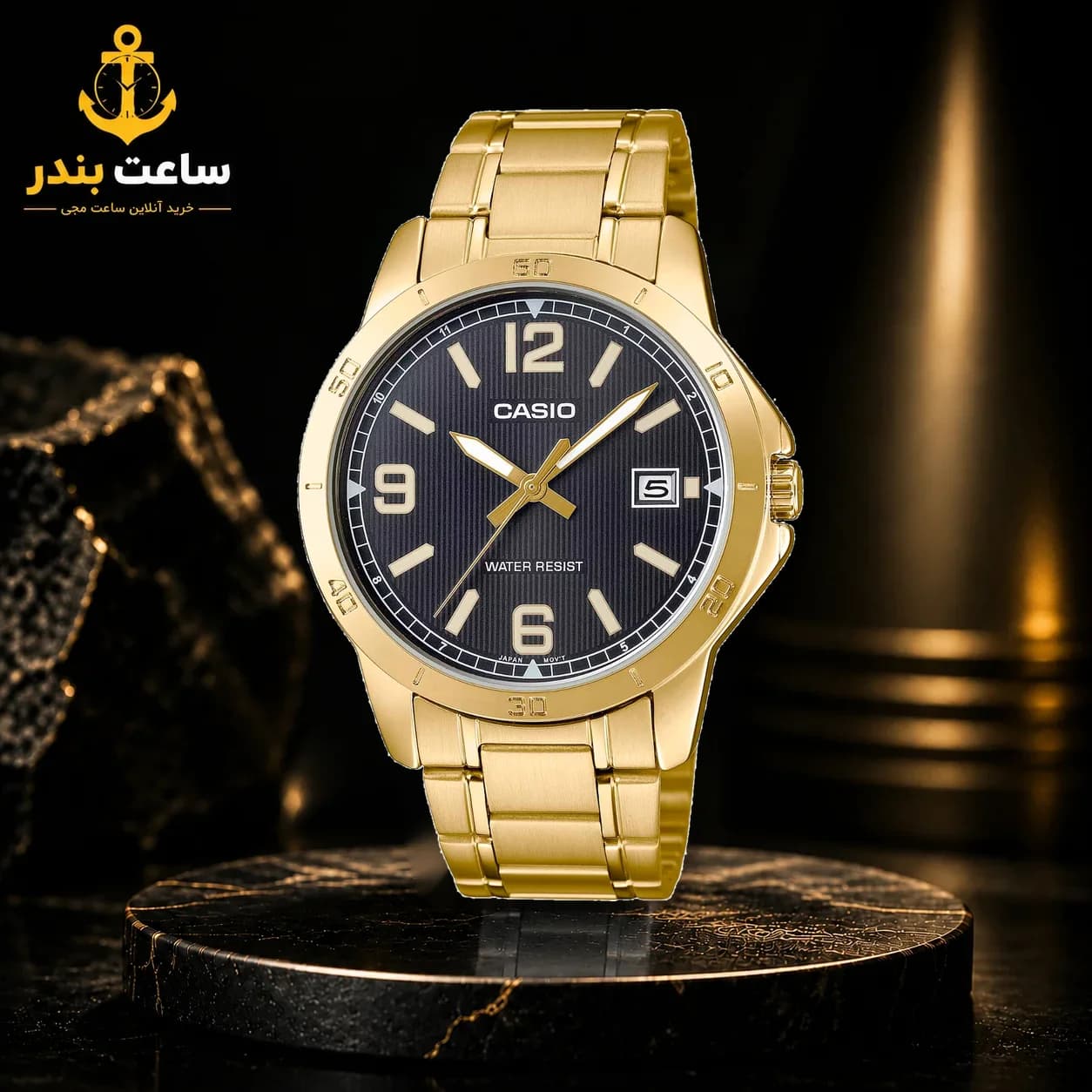 ساعت مردانه کاسیو CASIO MTP-V004G-1BUDF بند استیل طلایی — تصویر ۲