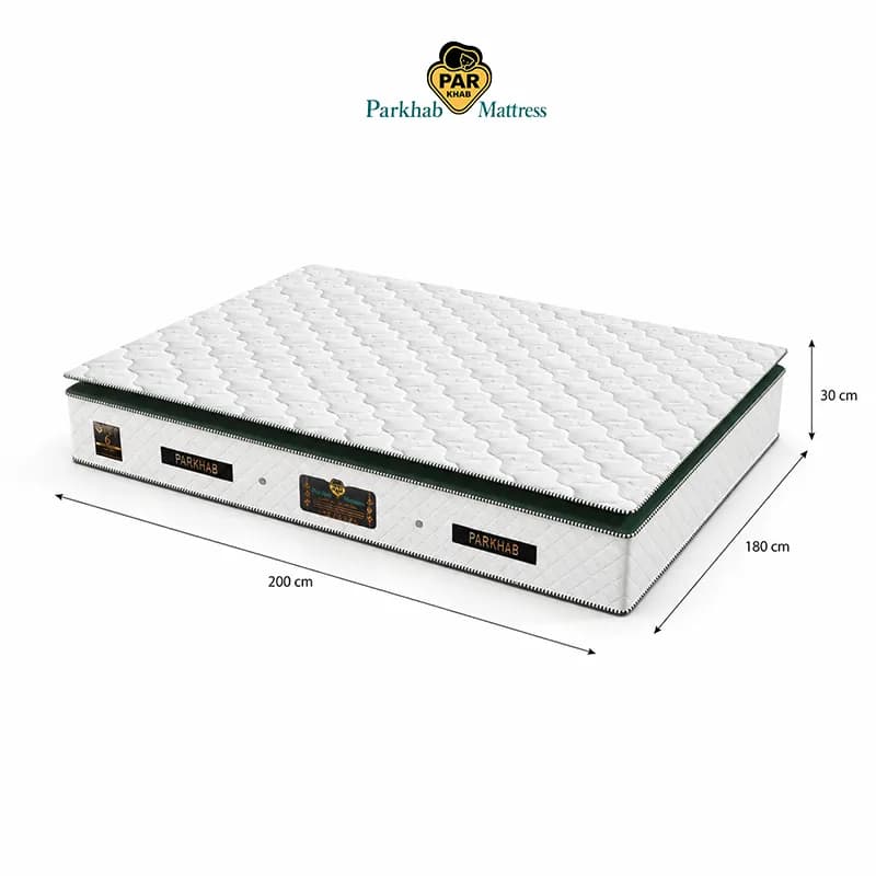 تشک سوپر طبی فنری پددار دو‌نفره پرخواب 180×200|ارتفاع بالا و رویه نرم برای راحتی بیشتر