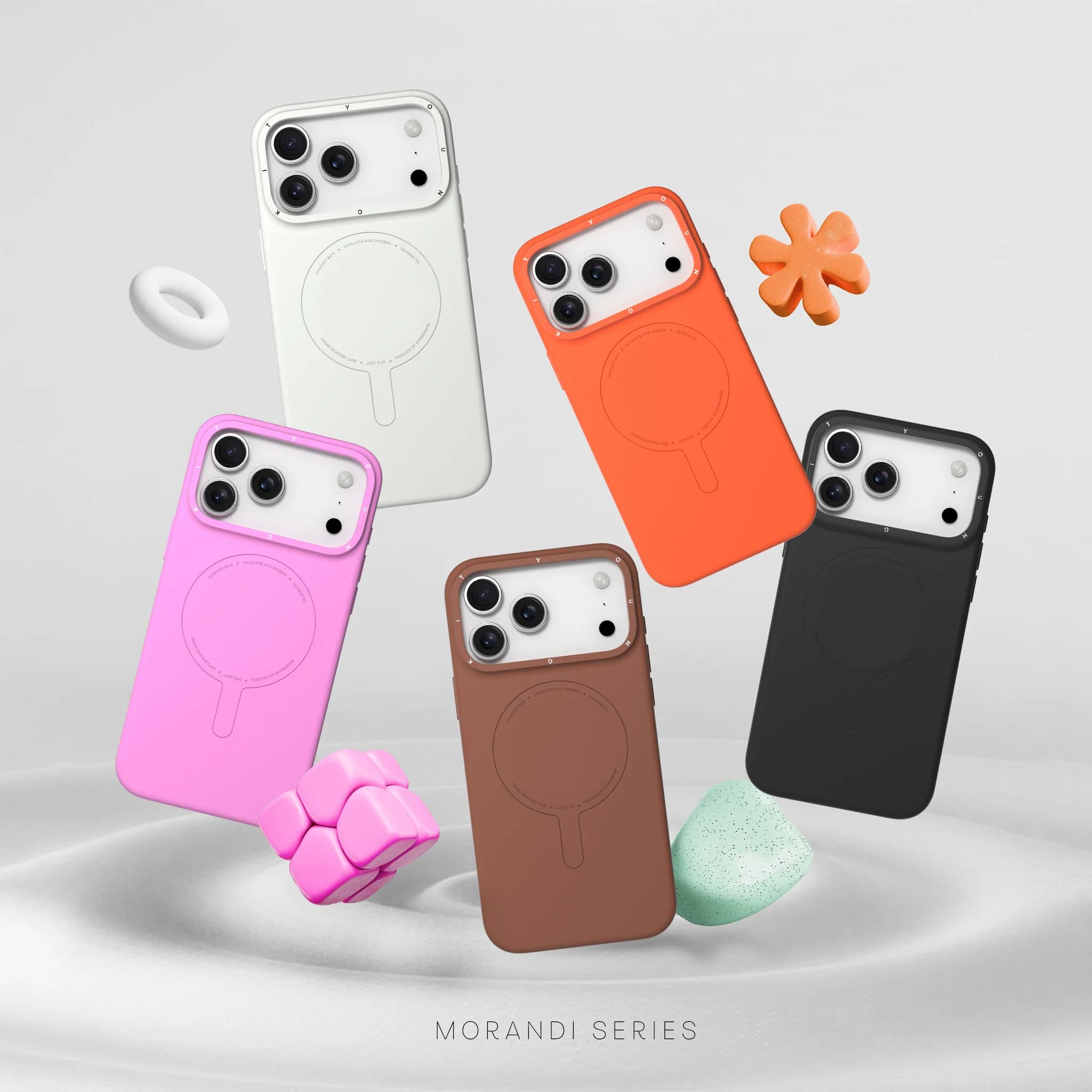 قاب سیلیکونی آیفون از برند یانگ کیت / YoungKit مدل Morandi — تصویر ۲