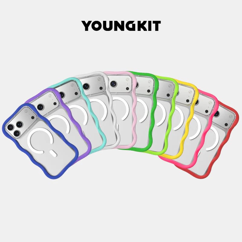 قاب آیفون از برند یانگ کیت / YoungKit سری Wavy Removable Silicone