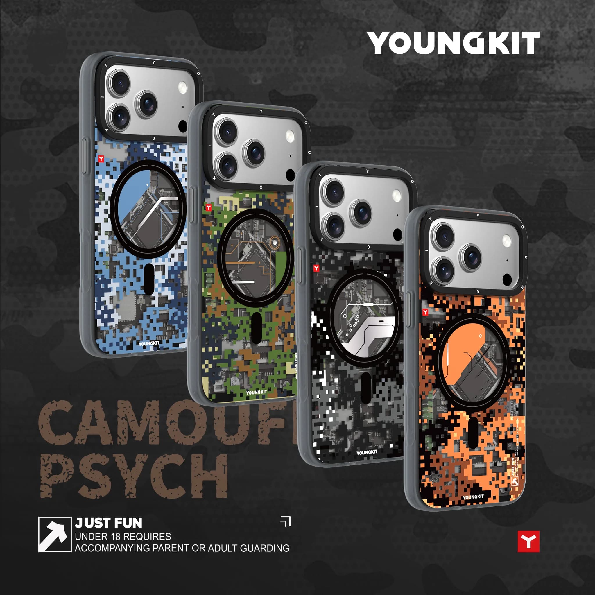 قاب ارتشی آیفون از برند یانگ کیت / YoungKit سری Camouflage — تصویر ۲