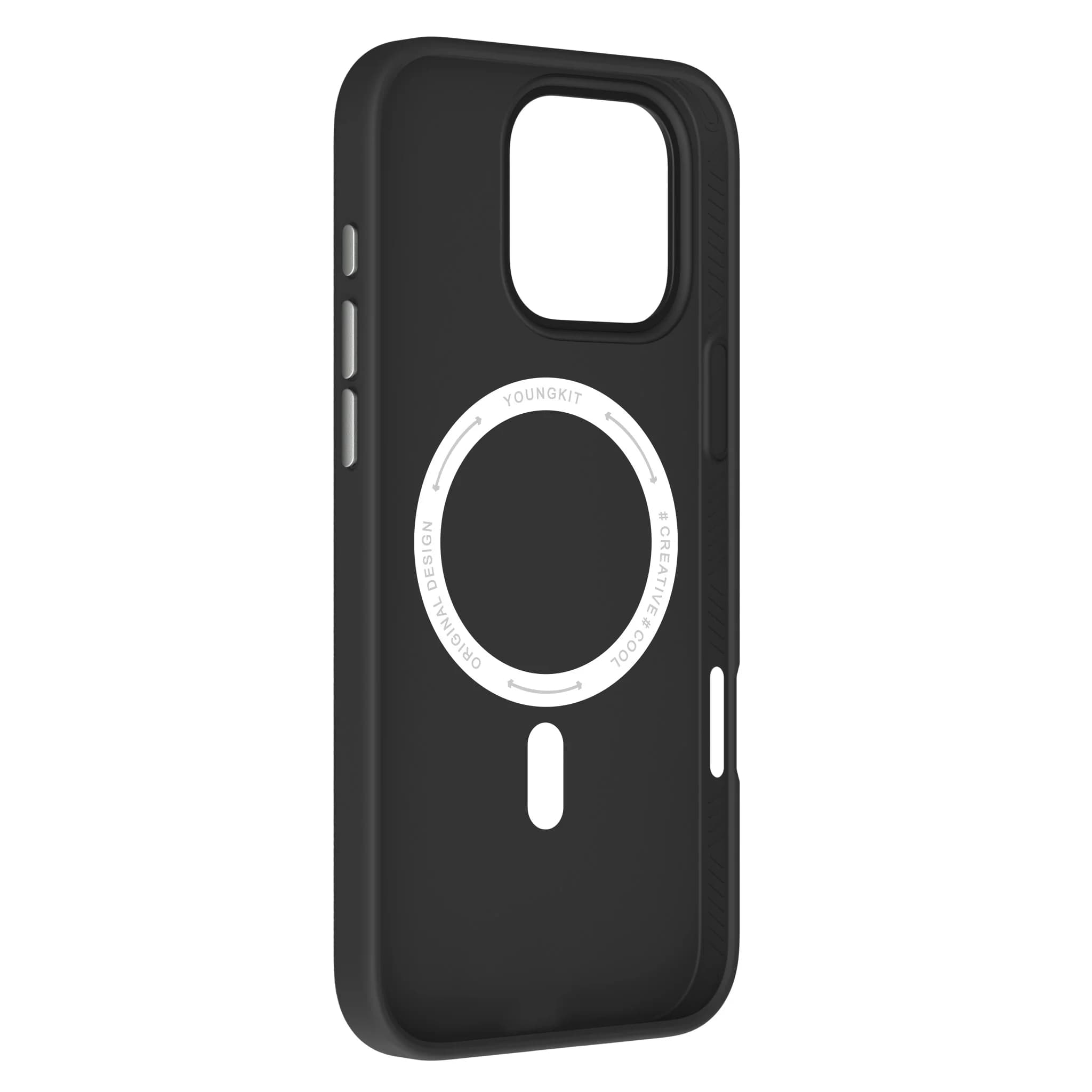 قاب آیفون از برند یانگ کیت / YoungKit مدل Simple Matte Leather رنگ Black — تصویر ۵