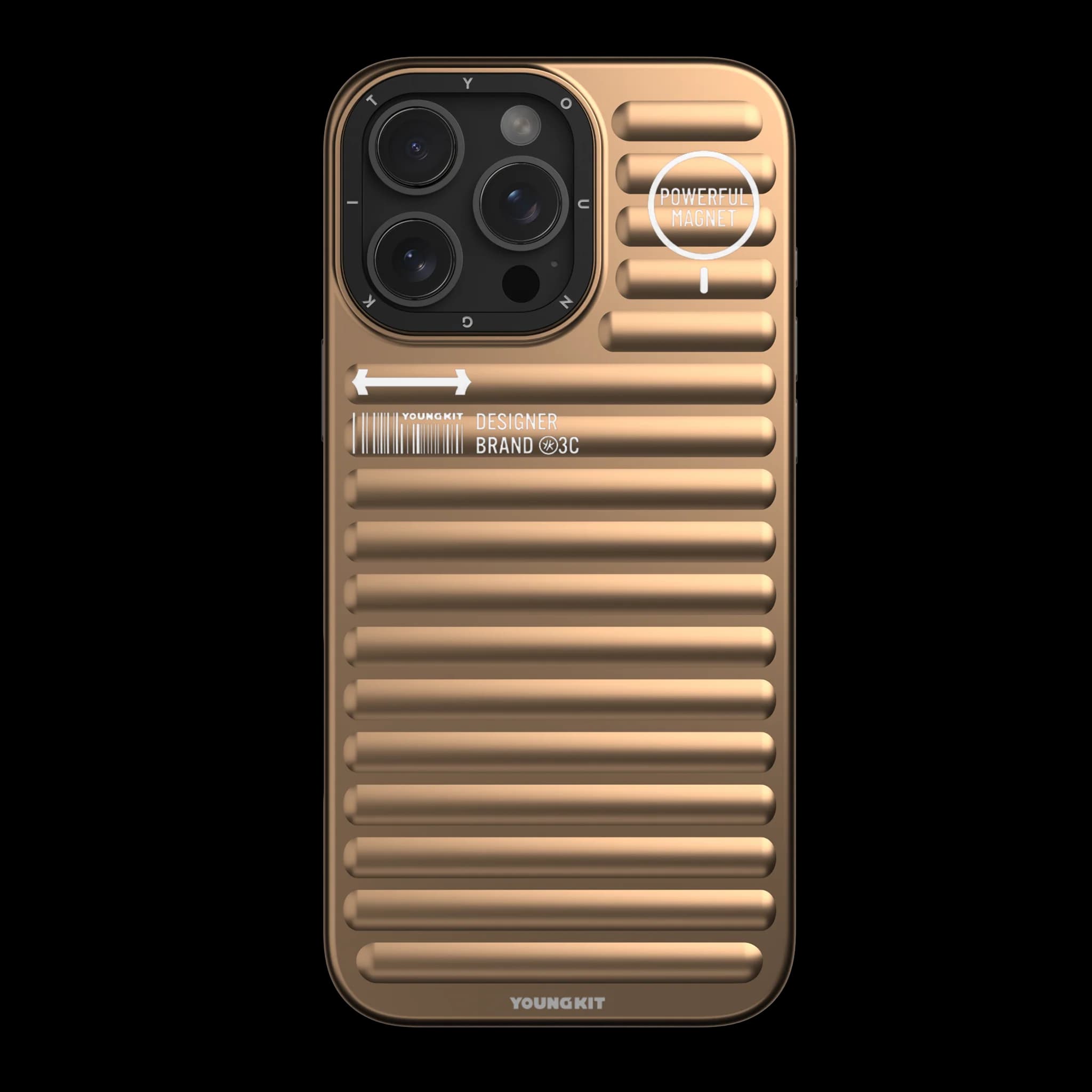 قاب آیفون از برند یانگ کیت / YoungKit مدل True Color رنگ Gold