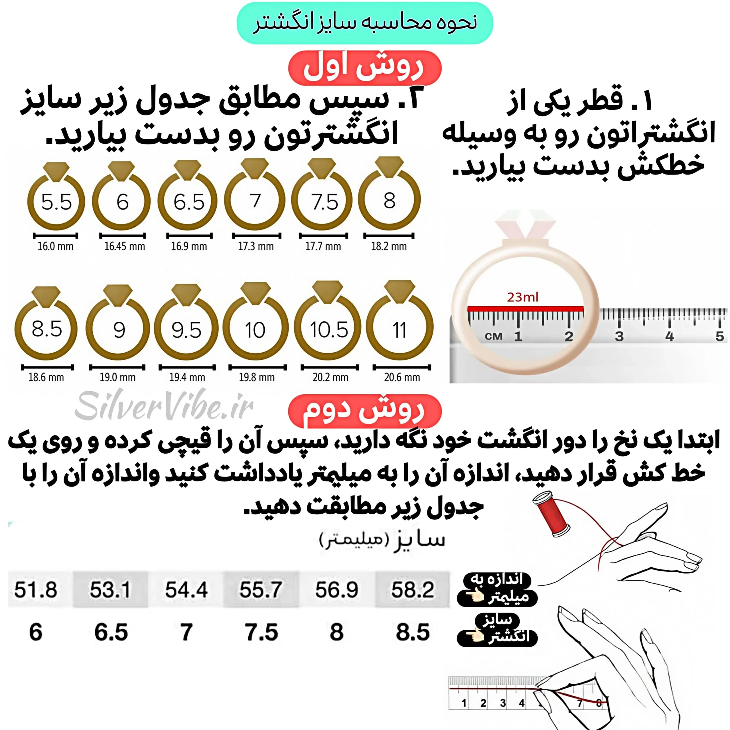 انگشتر نقره زنانه حلقه طلایی با تک نگین سفید — تصویر ۴