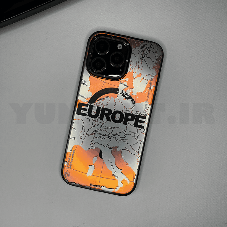قاب آیفون از برند یانگ کیت / YoungKit مدل Color-Changing Globe-Trotter طرح Europe — تصویر ۴