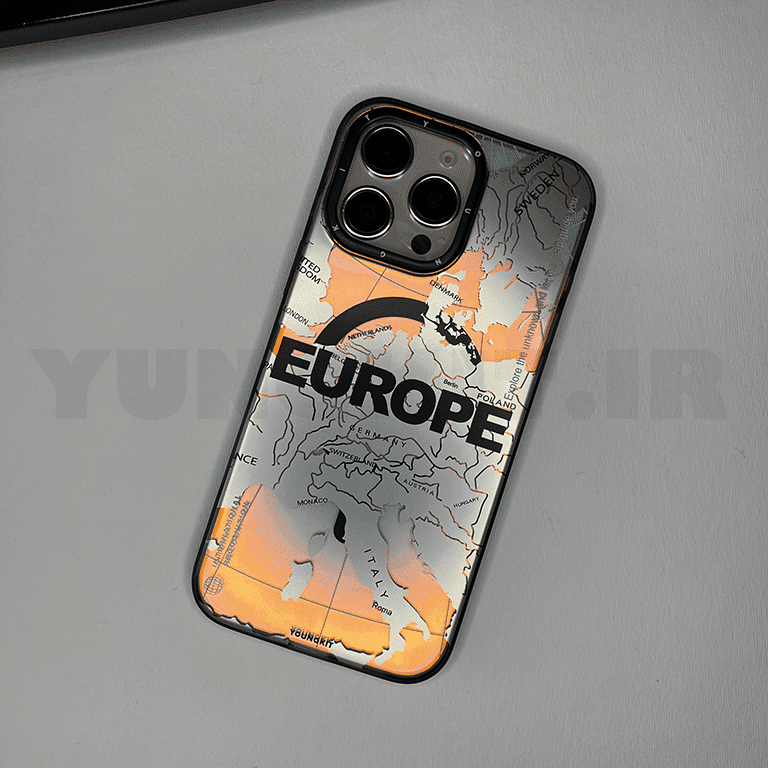 قاب آیفون از برند یانگ کیت / YoungKit مدل Color-Changing Globe-Trotter طرح Europe — تصویر ۳