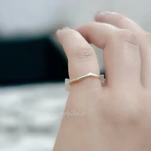 انگشتر نقره حلقه‌ای طرح قلب | مینیمال | برند SIX — تصویر ۲
