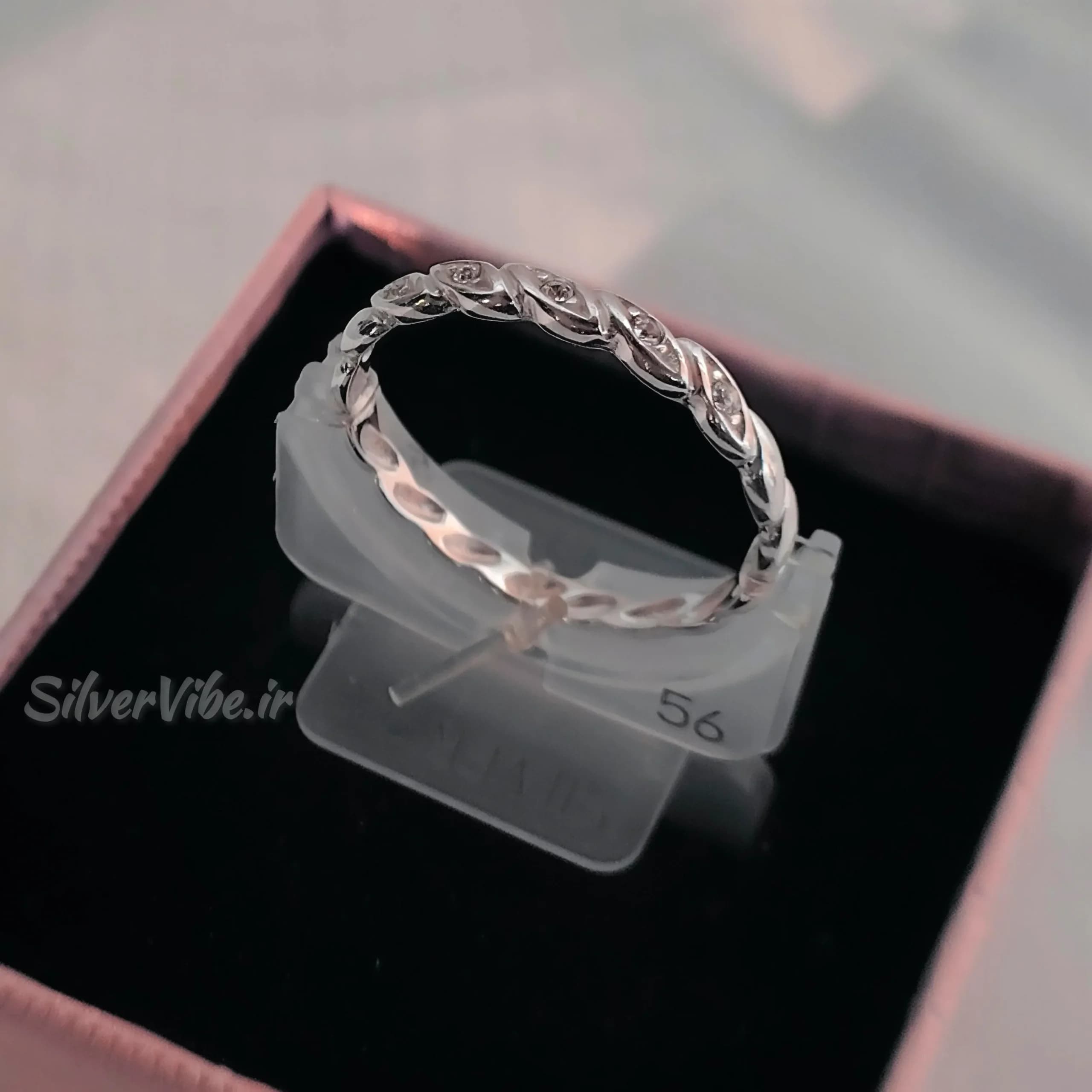 انگشتر نقره زنانه طرح پیچ دار پنج نگین | برند Accessories — تصویر ۷