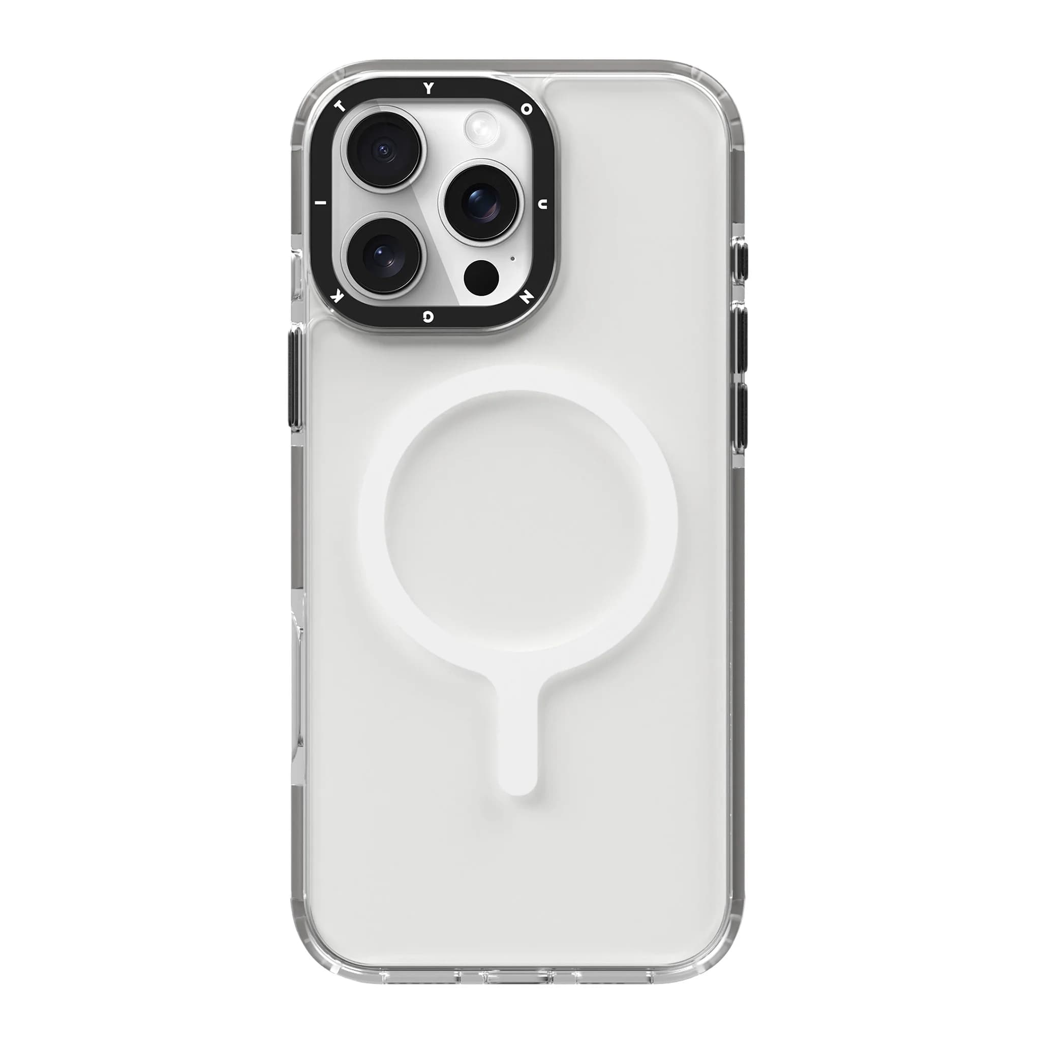 قاب آیفون از برند یانگ کیت / YoungKit مدل Crystal Glossy با حاشیه خاکستری — تصویر ۲